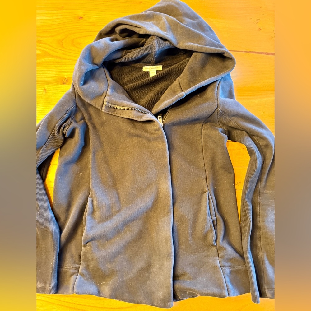 James Perse Black Hooded Jacket